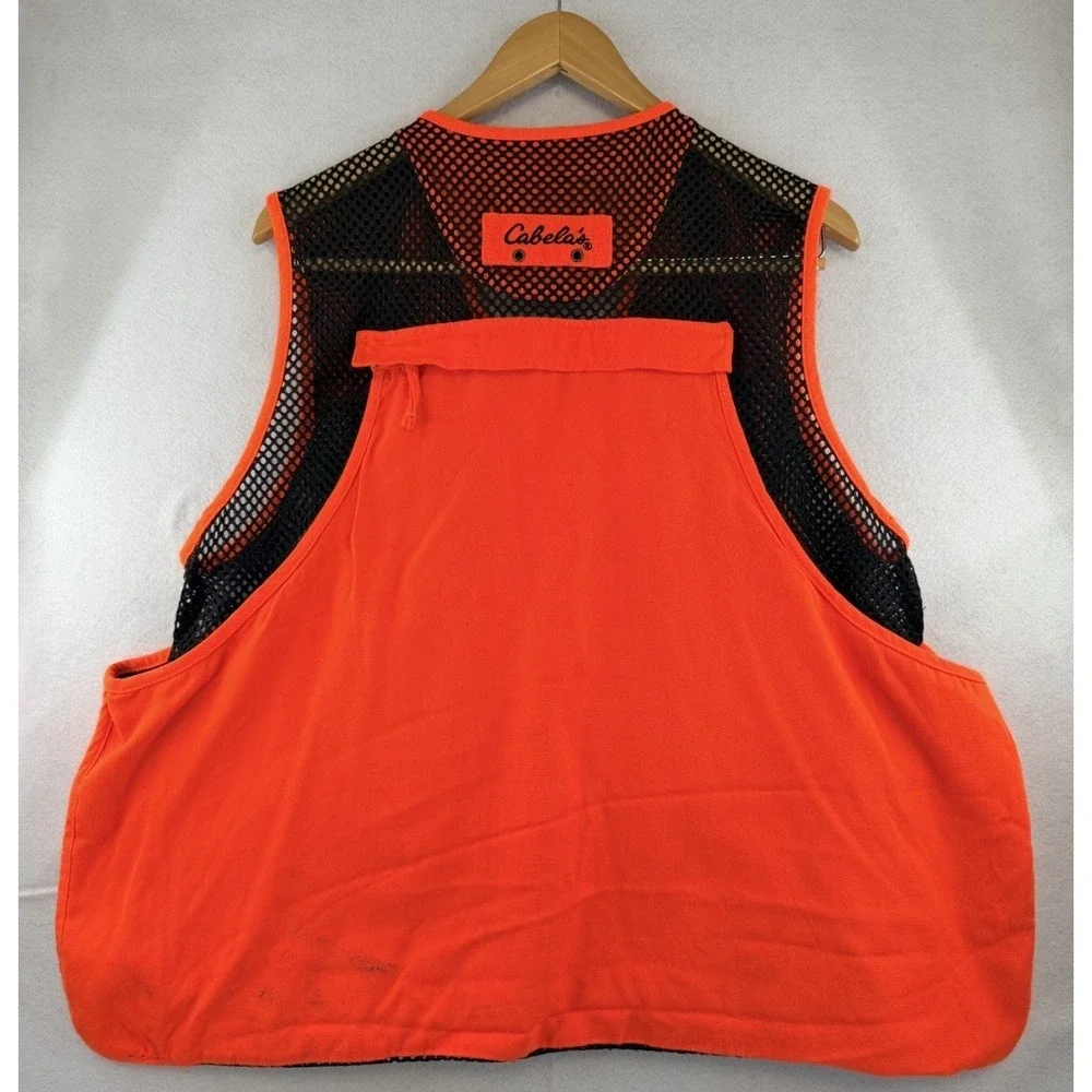 Cabela's Blaze Orange Hunting Vest M Reg‎ Mesh Back Game Pouch Pockets